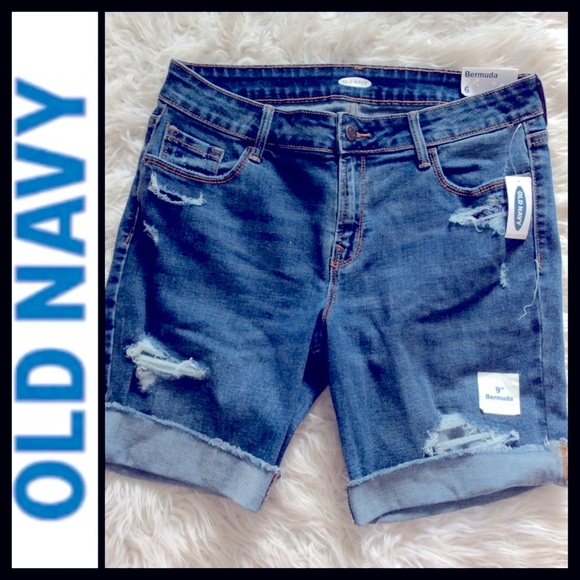 NWT Old Navy Mid-Rise 9” Bermuda Shorts - Picture 2 of 7